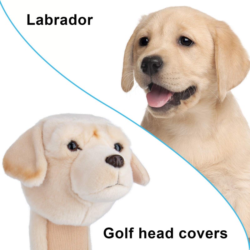 Anyork Headcovers Lab Driver Headcover Dog Golf Club Head Covers Funny Golf Club Covers Animals Plush Driver Headcover Gift for Men Women - Image 2